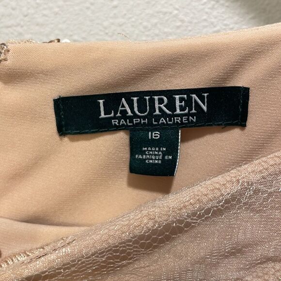 RALPH Lauren light pink woman’s beaded special occasion dress - Picture 6 of 16